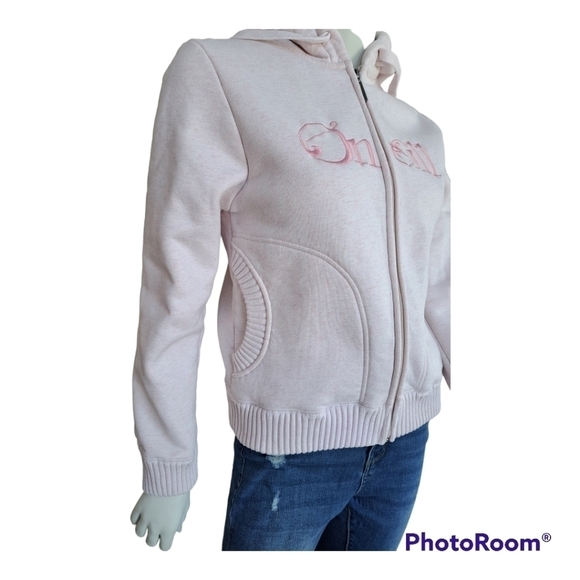O'Neill fleeci zip up pink hoodie sweatshirt size 6 pink hooded - Picture 7 of 16